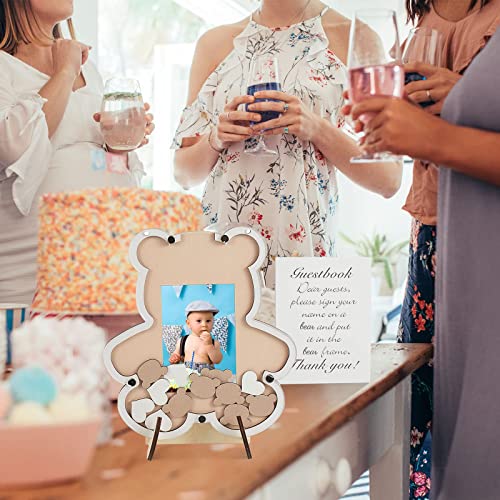 Yookeer Bear Baby Shower Guest Book Alternative Photo Frame Decorations We Can Bearly Wait Baby Shower Sign In Guest Book Girl 1St Birthday Rustic Party Bear Gender Reveal Shower (Brown,8.5X9.3 Inch) #TOP4