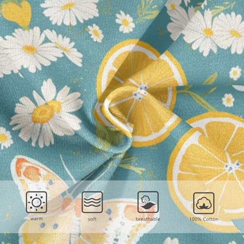 Wusikd Lemons Flowers (2) Boys' Underwear Cotton Boys Briefs Soft Toddler Underwear 2T3