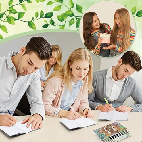 Image of Jetec 24 Pcs Back to School Inspirational Mini Notebooks Bulk | Botanical Kindness Pocket Notepads Motivational Quote Plant Small Journals Gifts for Thank You Employee Teacher Volunteer