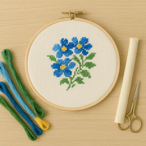 Image of Essentials By Leisure Arts Aida Cloth, 18 Count, Cream, Cross Stitch Fabric, Embroidery Fabric, Cross Stitch Supplies for Crafting, Stitching, and Sewing Projects 15X18
