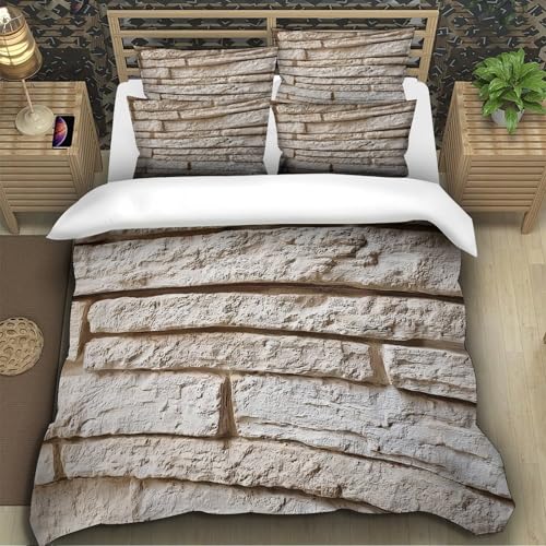 Housse de couette motif relief rustique moderne en microfibre de qualité