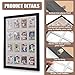 Cinnvoice 16 Grids Trading Cards Display Frame with 16 Pcs UV Protection Magnetic Acrylic Card Holder Sports Card Display Case Cards Collector Frame Wall Mount for Baseball Basketball Football