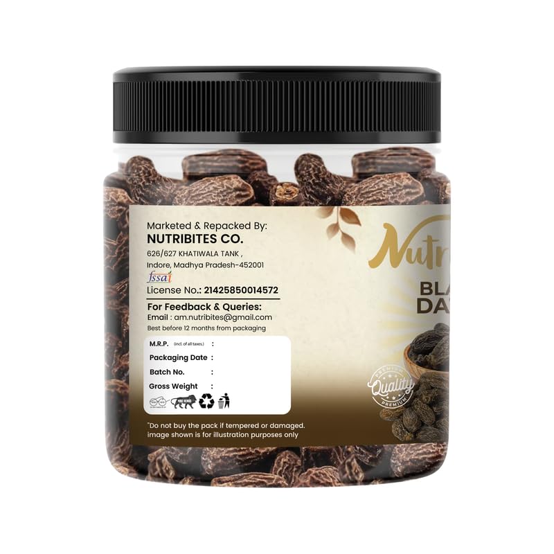 Image of NutriBites Premium Black Dry Dates 1KG | Black Sukha Khajoor | Premium Kala Chuara Khajoor | Used in Mithai, Prasad, and Homemade Sweets | kali kharek dry fruit | Natural Sweetener & Daily Nutrition