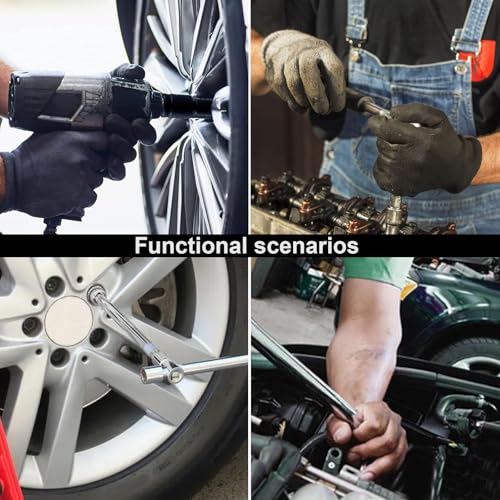 Image of 16pc Wheel Lock Removal Tool Kit, SAE & Metric Locking Lug Nut Master Key Set for Removing Locking Spline Star Hex and Fluted Hex Lug Nuts, Lug Nut Remover Set for Mechanics