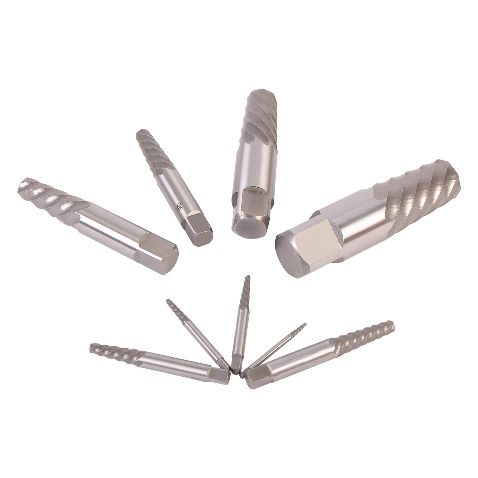 Set di estrattori a vite Jumbo 9 pezzi per rimuovere il tubo della vite prigioniera Easy Out 5/64-1 1/16"