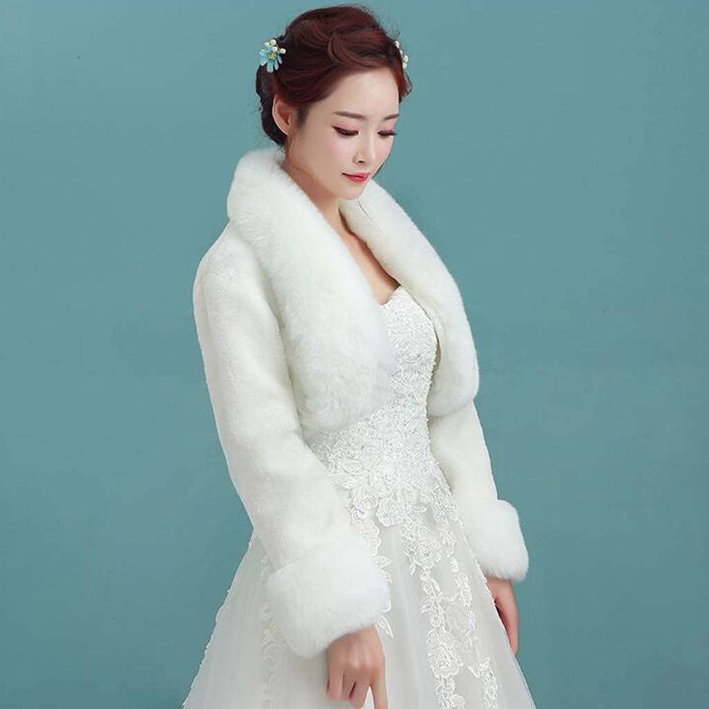 Shawl Winter Scarf Warm Plush Capes Stole for Women Wedding Bridal Lightweight Polyester Cold Weather Accessory Women Plush Bridal Wrap