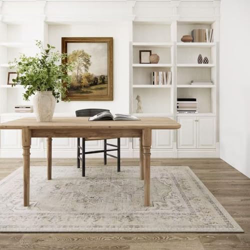 4x6 Washable Area Rugs for Bedroom: Entry Throw Rug Stain Resistant Boho Rug Non Slip Low Pile Small Carpet for Bedroom Kitchen Entryway Living Room Bedside Office Dorm Kids Room Entrance