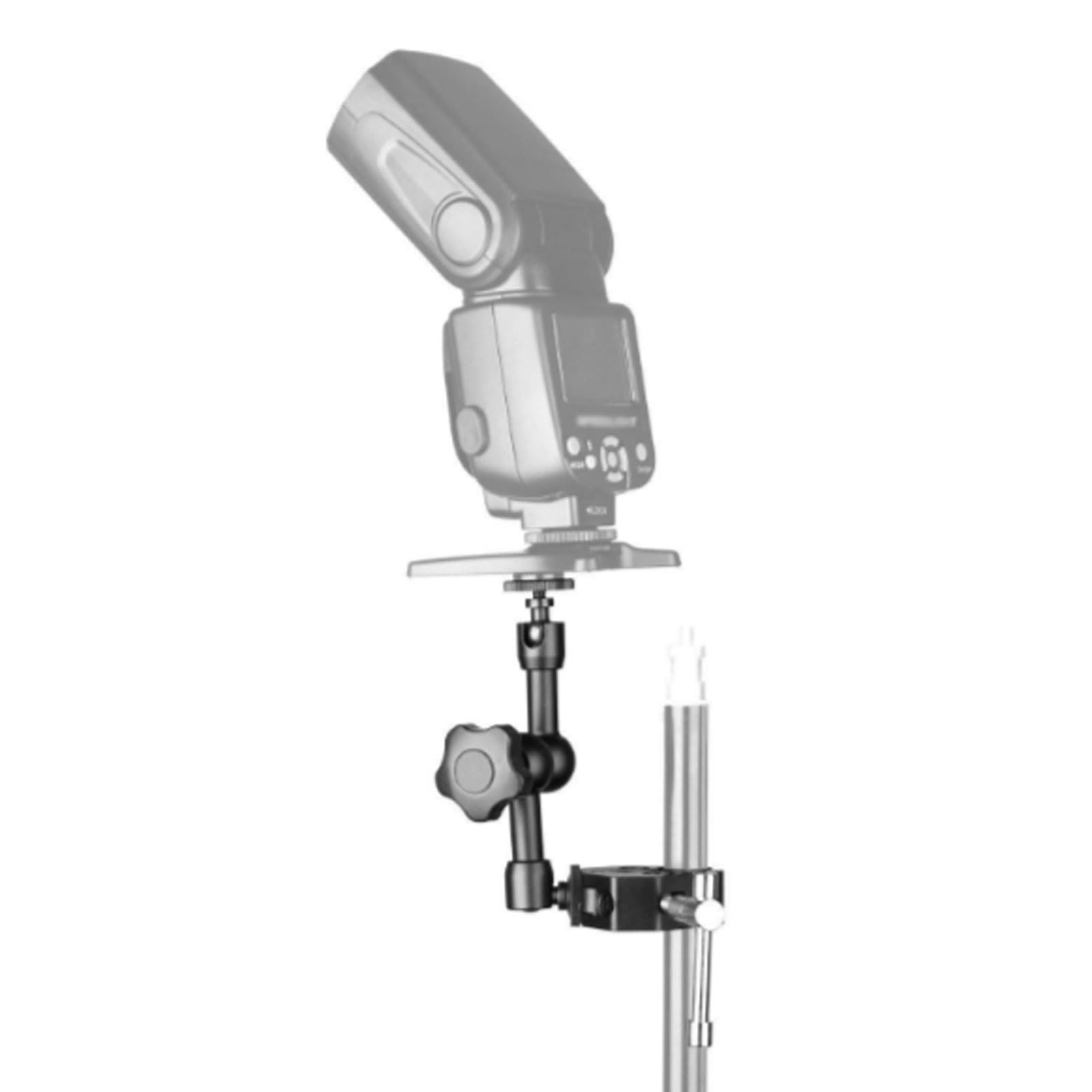 FROON Kit braccio magico da 7 pollici con staffa ad artiglio di granchio, supporto for testa a sfera in lega alluminio for monitor, luce LED, impianto microfono