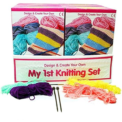 D.A.Y. Republic My 1st Knitting Set, Design and Create Your Own, Perfect for Beginners and Children, Kit Includes Instructions, Coloured Wool and Needles (1 Pack) Cover