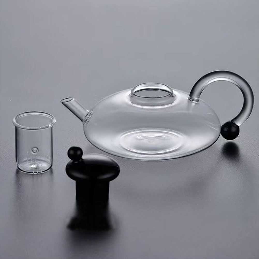 Zestaw do parzenia herbaty ze szkła filtracyjnego, wysokiej jakości, odporny na ciepło szklany czajniczek do herbaty i kawy(Transparent*2 Cup)