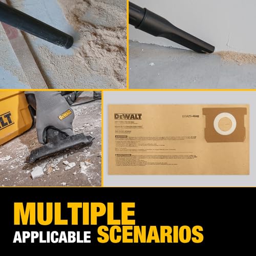 3 Pack DEWALT Dust Bag DXVA25-4040, for 4 Gallon Wet/Dry Vacuum, Disposable Filter Bag Compatible with DEWALT DXV04T - image 3