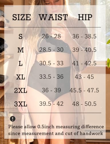 Mezluz Women's Cotton High Waisted Underwear (US, Alpha, Medium, Regular, Regular, C-4 Pack Black) - image 6