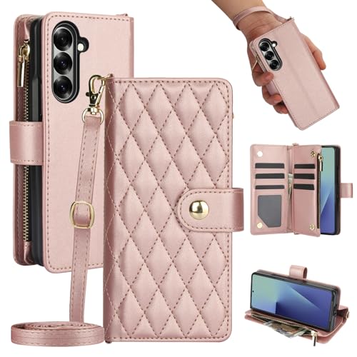 Accessoires Galaxy Z Fold 7 étui fermeture éclair et pochette portefeuille ZFold Z7