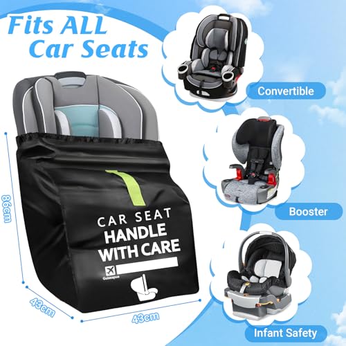 guiseapue car seat travel bag for airplane car seat bags for air travel fit all car seats infant carriers amp booster seats carseat cover fit doona graco evenflo baby travel essentials for flying