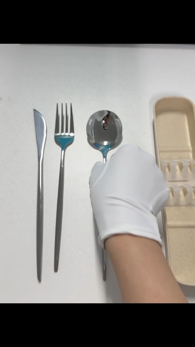 Set Posate Da Viaggio In Acciaio Inox - 5 Pezzi Con Custodia In Paglia, Ecologico E Portatile - Foto 9