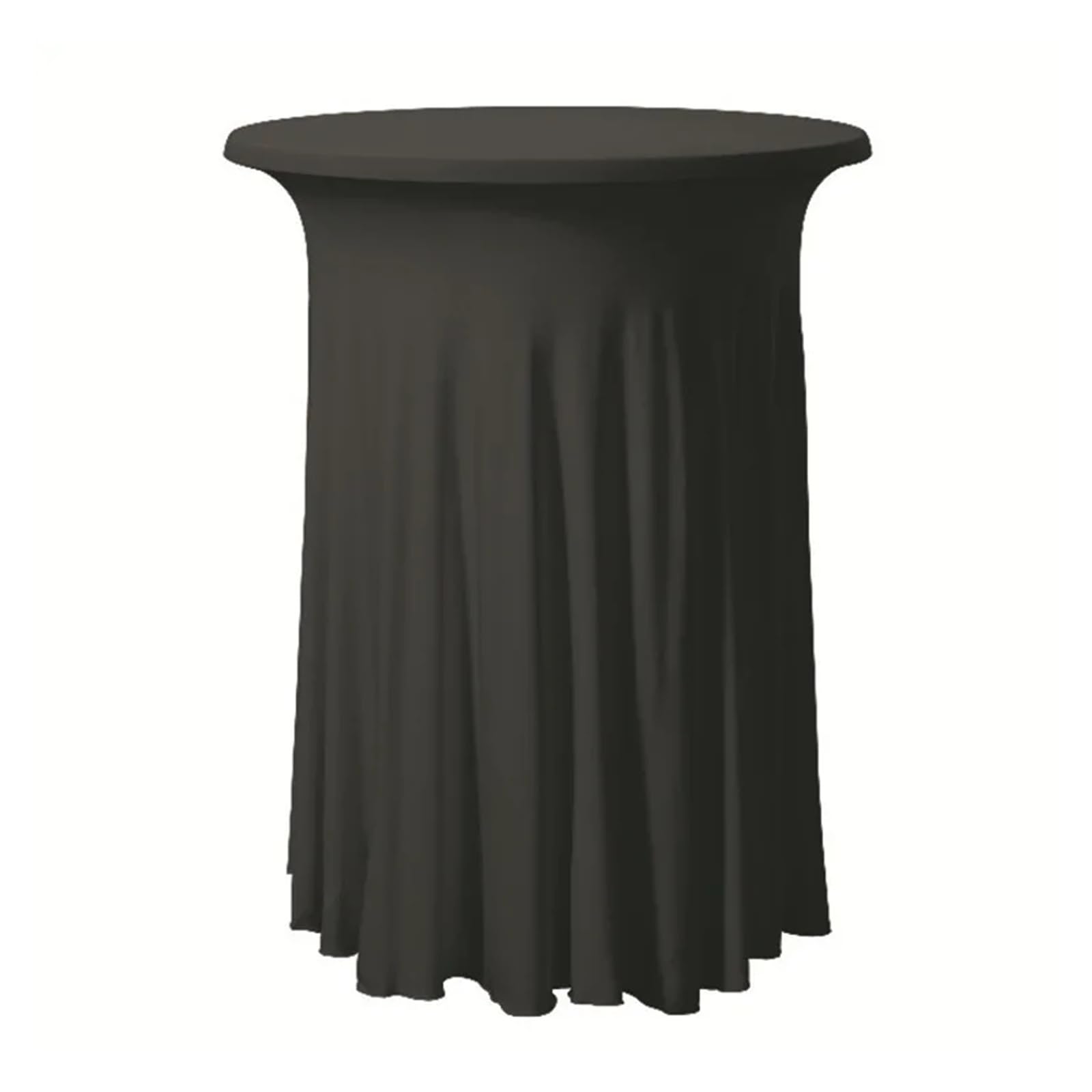 Tovaglia Ulisem In Spandex Nero, Tovaglia Da Cocktail, Tovaglia Rotonda Elasticizzata Con Piedini Alti Adatta Per Feste Bar Matrimoni Compleanni Banchetti 80110 Cm 89096316