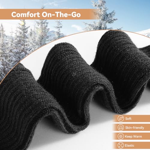 Pleneal Leg Warmers for Women - Leg Warmers 80s Ribbed Knitted Long Socks for Yoga Party Sports Fashion Accessories3