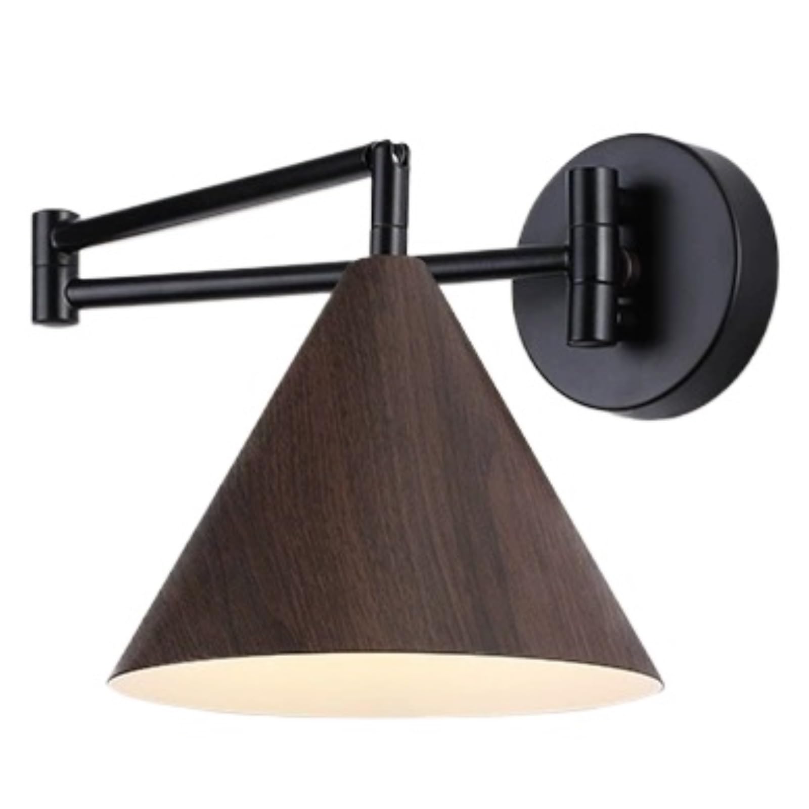 FEITENGDA Wall Sconce with Swing Arm Wall Lamp with Conical Shade