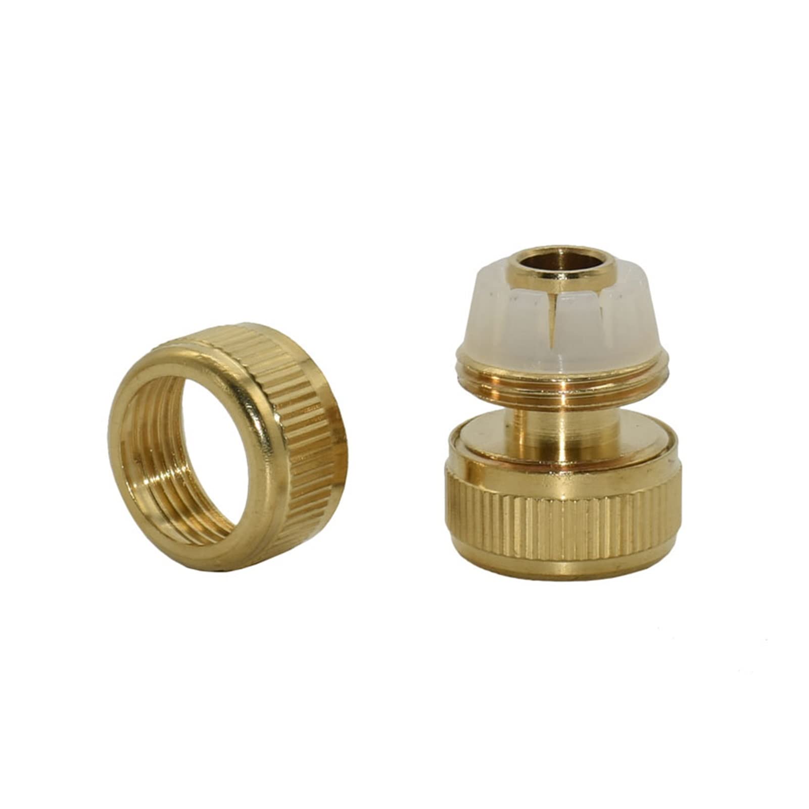 Adaptador de conector de manguera Conector rápido de la manguera de latón 1/2 Reparación de manguera 1/2 Conector de reparación Accesorios de pistola de agua Conector de cobre Jardín 16mm 5pcs