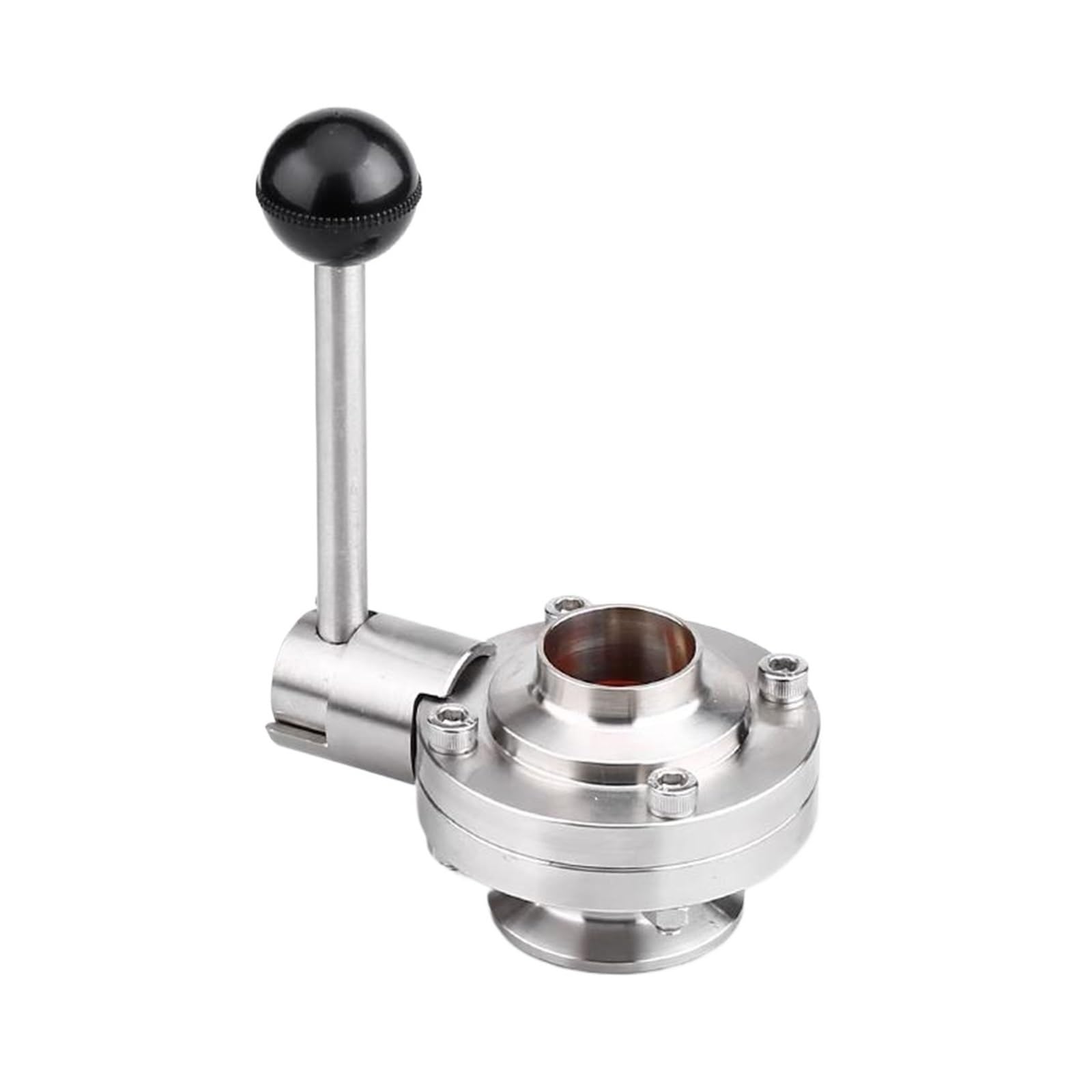 2-1/2" Stainless Steel 304 Butterfly Valve Tri-Clamp 77.5mm Welding 63mm
