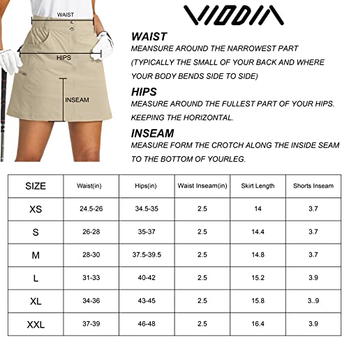 Viodia Golf Skorts Skirts For Women With Pockets Women's High Waist Hiking Skirt Athletic Tennis Skort For Summer Casual Black #TOP6