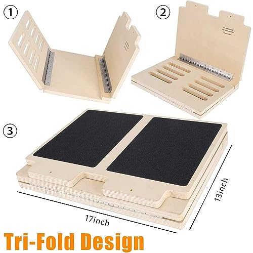 Tabla inclinada de madera para estiramiento de pantorrillas miniatura 4