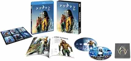 アクアマン 3D&amp;2D (初回仕様/2枚組/ブックレット&amp;キャラクターステッカー付) [Blu-ray] 初回仕様】アクアマン 3D＆2Dブルーレイセット （2枚組