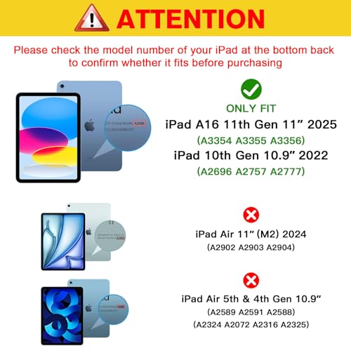 ProCase Pellicola iPad 10 Generazione 10,9 Pollici/iPad 11 Generazione A16 11 Pollici 2025, Vetro Temperato (A3354 A3355 A3356 A2696 A2757 A2777) Durezza 9H, Anti Graffio -2 Pezzi - Immagine 1