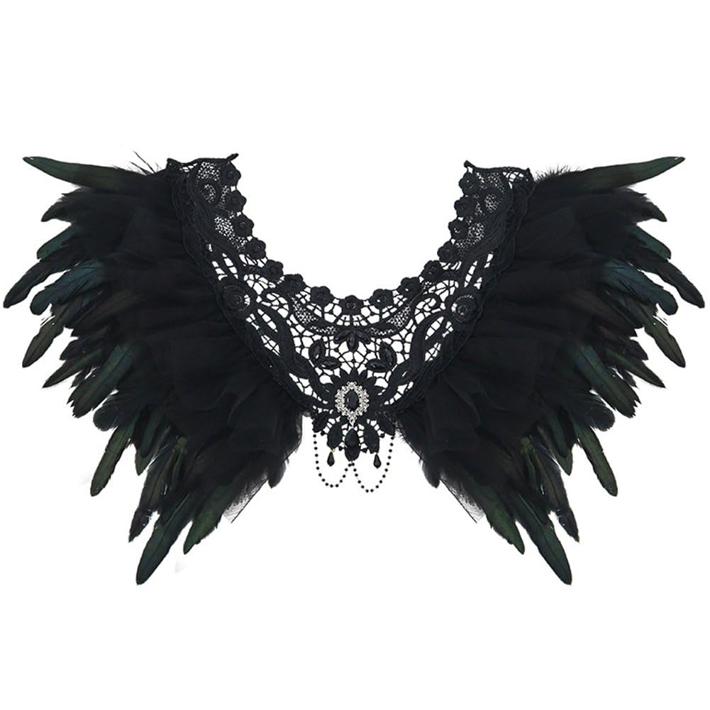 Cape à plumes des années 1920 pour vos soirées d'Halloween