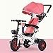 GYF Kinderpedal-Dreiräder,Kinderwagen mit Markisen,Kinderwagen mit bidirektionalen Sitzen,faltbaren Pedalen,Dual-Bremssystemen,Farbe:Rosa (Color : Pink)