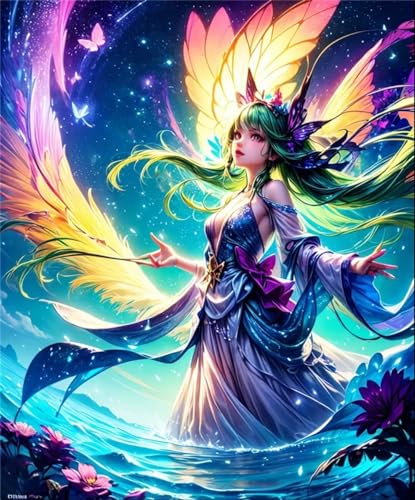 Tableau perle diamond painting 90x135cm avec strass 5D haute réflexion modèle W-4339