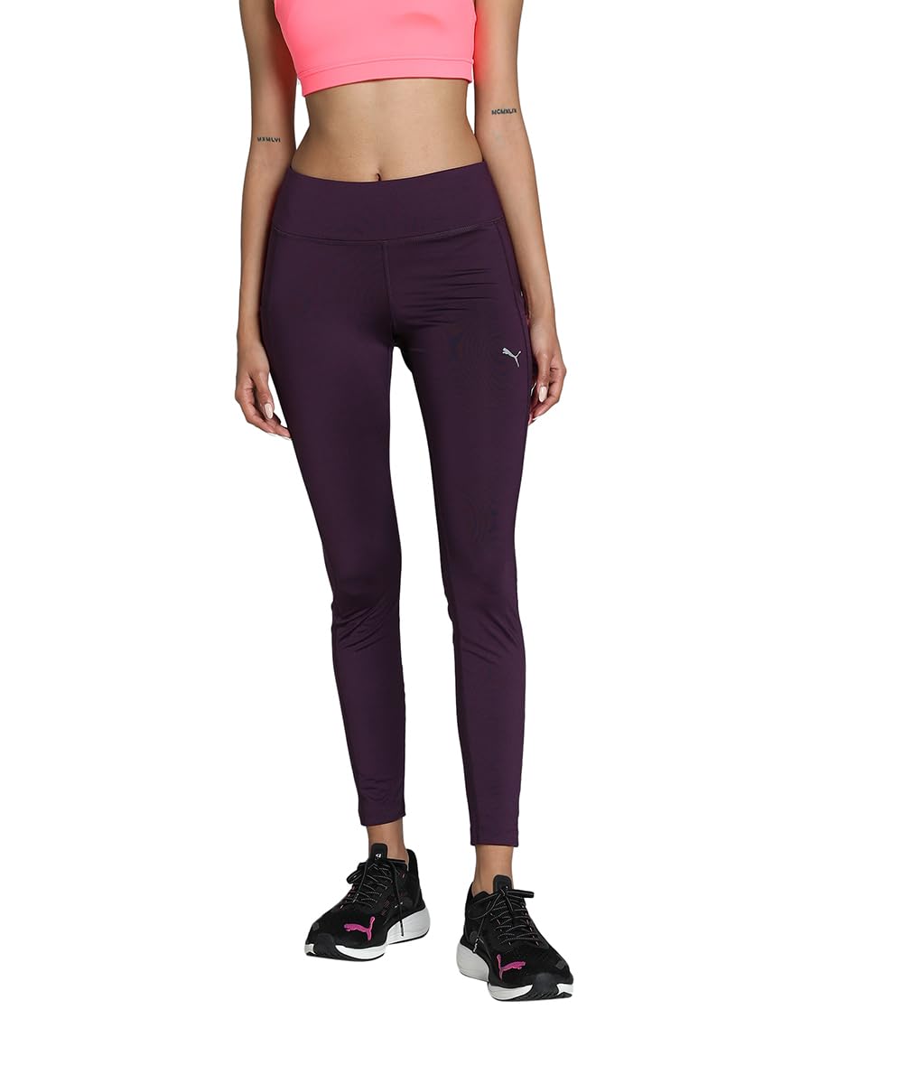 PUMA - Run Favorites Velocity FL Tight Women's Tights, Midnight Plum Purple, S