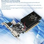 GT 210 Graphics Card, 1GB 64bit GDDR3 589MHz 1000MHz Computer Graphics Card, PCI Express2.0 VGA DVI Low Profile Computer GPU, Desktop Video Card for Gaming PC
