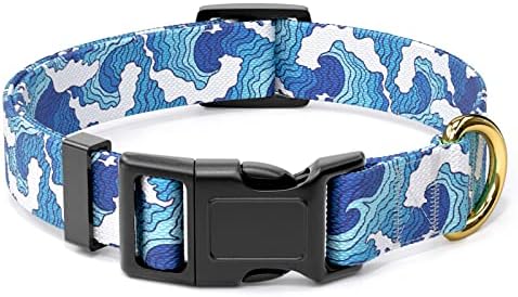 Rnivvi Dog Collar, Personalized Adjustable Dog Collars for Medium Dogs, Cute Puppy Collar for Boy and Girl Dogs, Soft Pet Collar with Quick Release Buckle for Walking Running, Japanese Style Collar