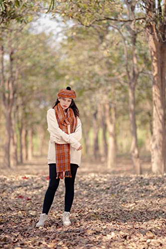 Image of Scottish Tam O' Shanter Hat Tartan Bonnet Pom Pom Wool Flat Cap One Size