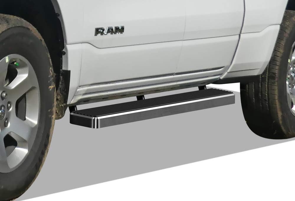 APS Premium 5in 304 Stainless Steel Running Boards Compatible with Dodge Ram 1500 Quad Cab 19-26
