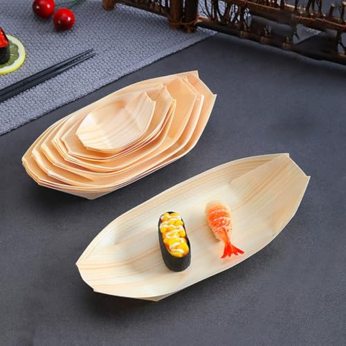 Envases desechables madera para sushi 50 piezas miniatura 7