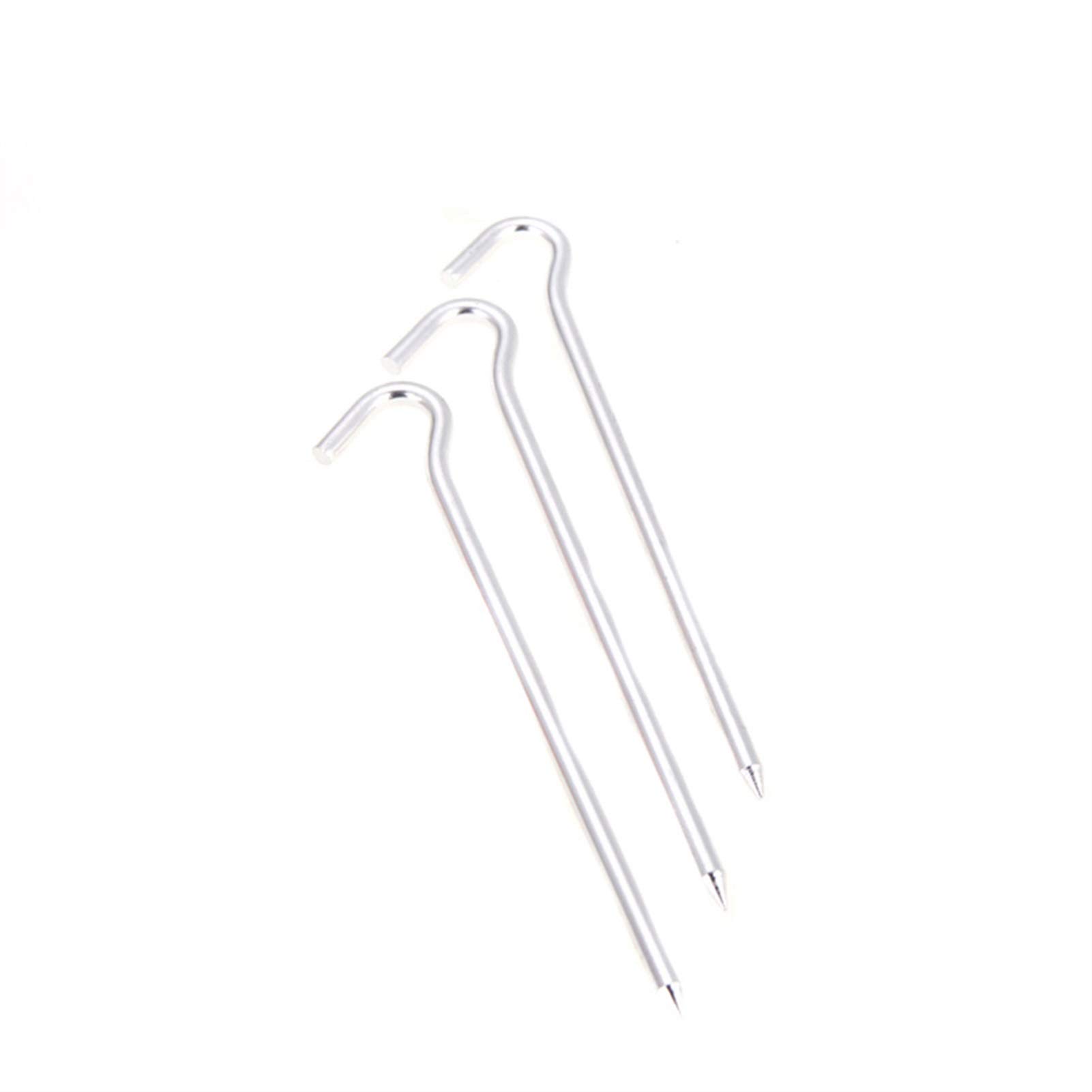Gwoździe do namiotu Akcesoria do namiotów Srebrny kolor 10 szt. 18 cm Stop aluminium Szpilka do namiotu Kołek do szpilki Gwóźdź Camping Piesze wycieczki Narzędzie podróżne Namiot na zewnątrz (sre