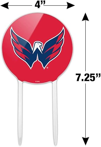 Miniatura 2 de Decoración acrílica de la NHL Washington Capitals para tartas, decoración de fiesta para boda, aniversario, cumpleaños, graduación