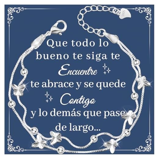 YELUWA Regalos Originales para Mujer 2 En 1 Mariposas Pulsera, Regalo Mujer Pulsera Mujer Plata Pulsera Amistad Originales Regalo Mujer Cumpleaños Regalos para Mujer Hijas Amigas Hermanas Novias Mamá