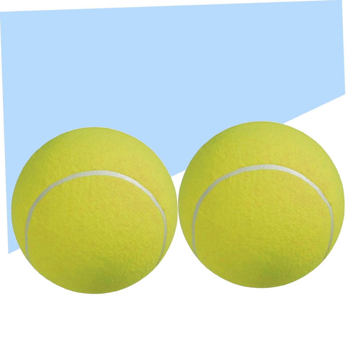 Mikikit 2pezzi Palla da Tennis Gigante da Pallina Gonfiabile in Gomma per Giocare all Aperto Giocattolo per Animali Domestici con Ago Gas Incluso