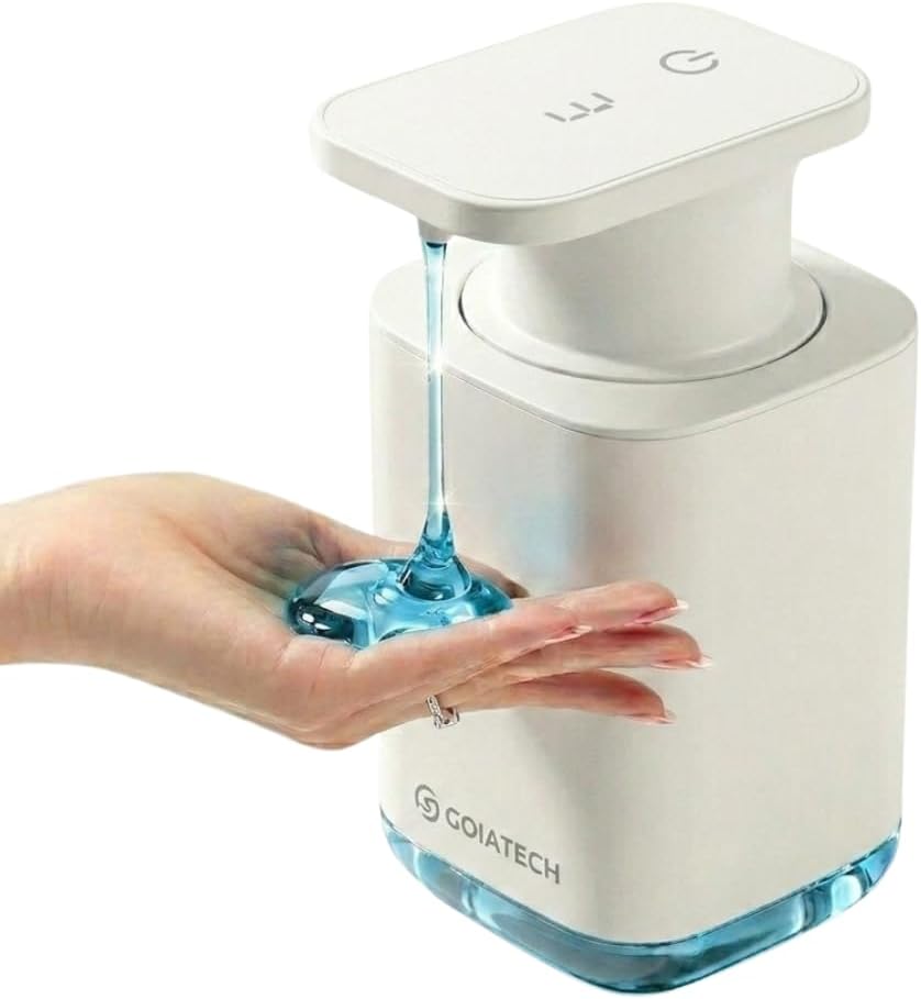 Automatic Soap Dispenser with Digital Display, Touchless Sensor, USB-C Rechargeable, No Drip Pump, 3-Level Adjustable, IPX5 Waterproof, 450ml Capacity – Modern Bathroom & Kitchen Countertop