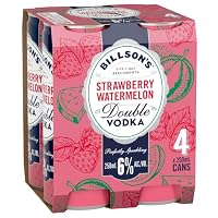 Billson's Double Vodka & Strawberry Watermelon Cans 4 x 250mL
