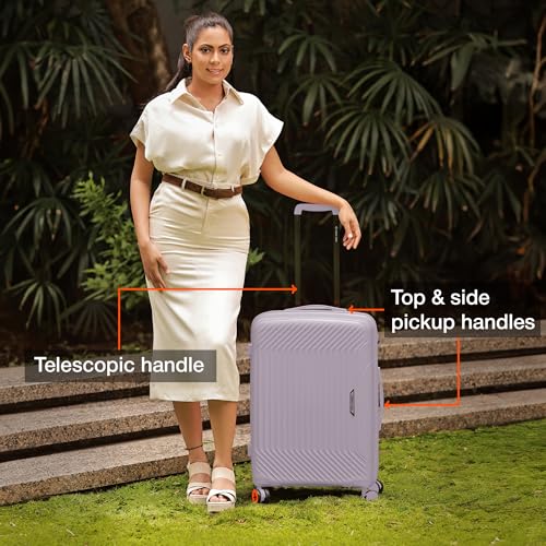 Image of Nasher Miles Coorg Hard-Sided Polypropylene Check-in Luggage 28 inch | 75cm | 8 Wheels Large Trolley Bag for Travel | Suitcase (Grey)