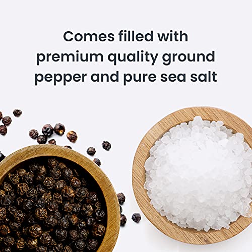 Olde Thompson 3" Orbit Salt & Pepper Shaker Set, Copper Top & Glass Globe Base #TOP3