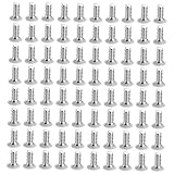 VILLFUL 200 Pcs Switch Panel Screws White Wall Panels Wall Plate Screws Outlet Screws Thread Oval Sc