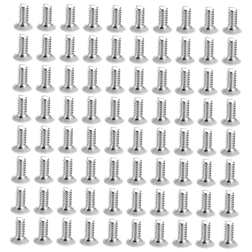 Villful 200 Pcs Switch Panel Screws White Wall Panels Wall Plate Screws Outlet Screws Thread Oval Screw Milled Slot Screw Accessory Switch Covers Screws Outlet Cover Screws Switch Appendix #TOP28