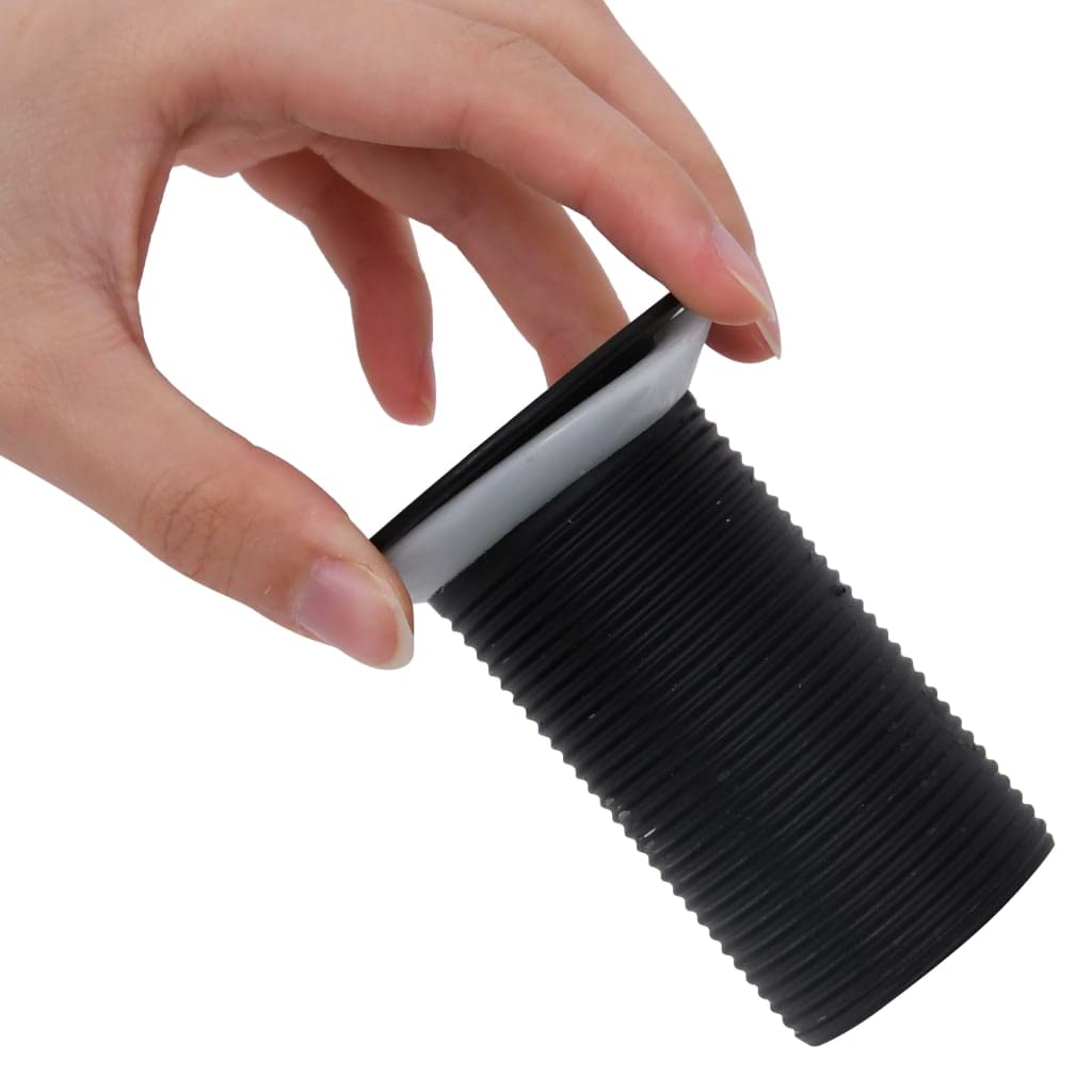 Ablaufgarnitur ohne Überlauf Schwarz aus Zink und Messing 6,4x6,4x9,1 cm mit 1¼ Zoll Verschraubung Pop-Up für Bad und Küche einfache Reinigung und Bedienung