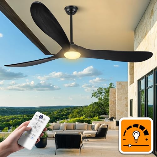 Haipeel 72 Inch Large Ceiling Fans with Lights and Remote