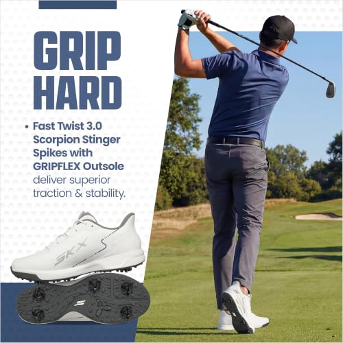 Image of Skechers Men's Elite Vortex Rival Golf Shoe | Golf, Waterproof, Arch Fit, Ultra Flight Foam, Spiked, Lightweight, Breathable